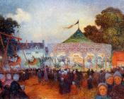 费迪南德 卢瓦扬 : Carousel at Night at the Fair